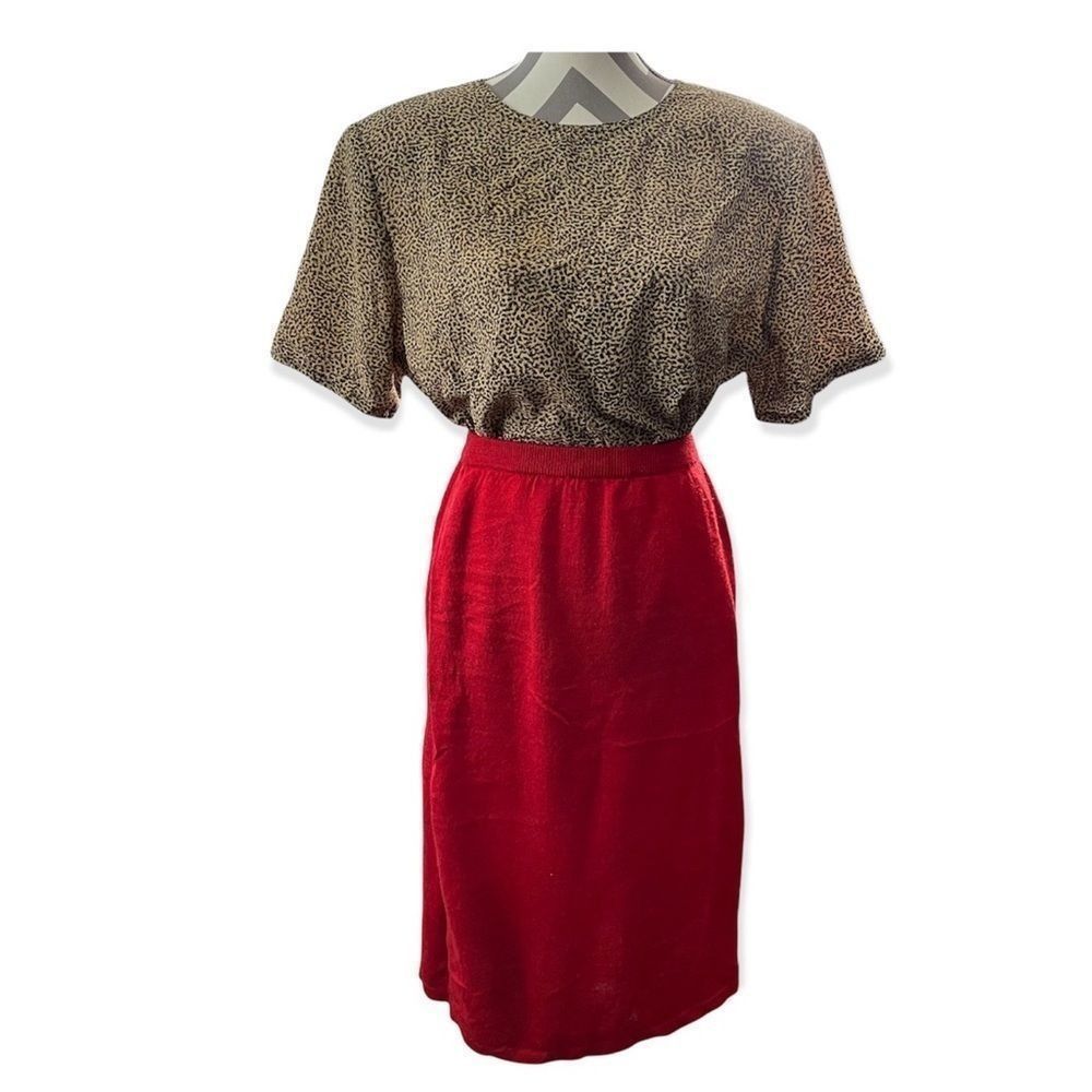 Red Pencil Skirt 